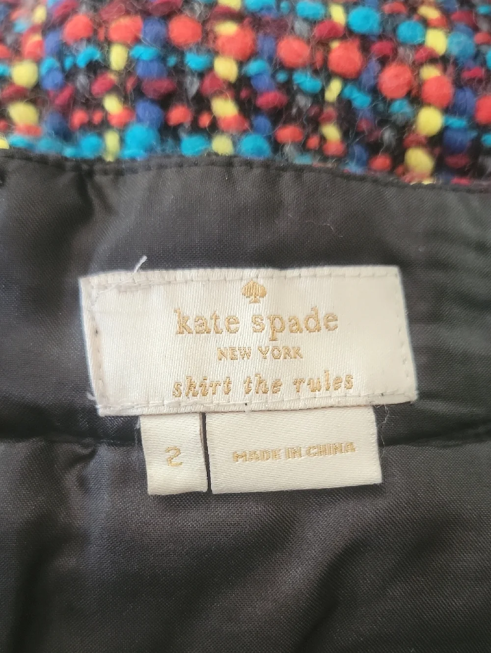KATE SPADE Multi-Color Retro Tweed Office Professional‎ Straight Pencil Skirt 2